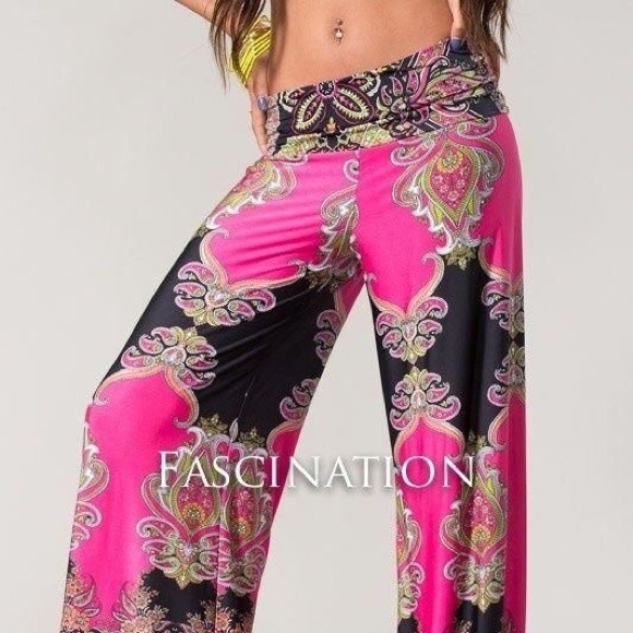 J UP Pants - J UP Boho palazzo fold over pant Size Large